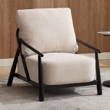 Moiren Liberty Rubberwood Accent Chair